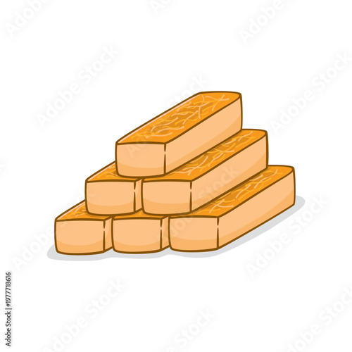 Castengel Stacked Golden Pastries with cheese