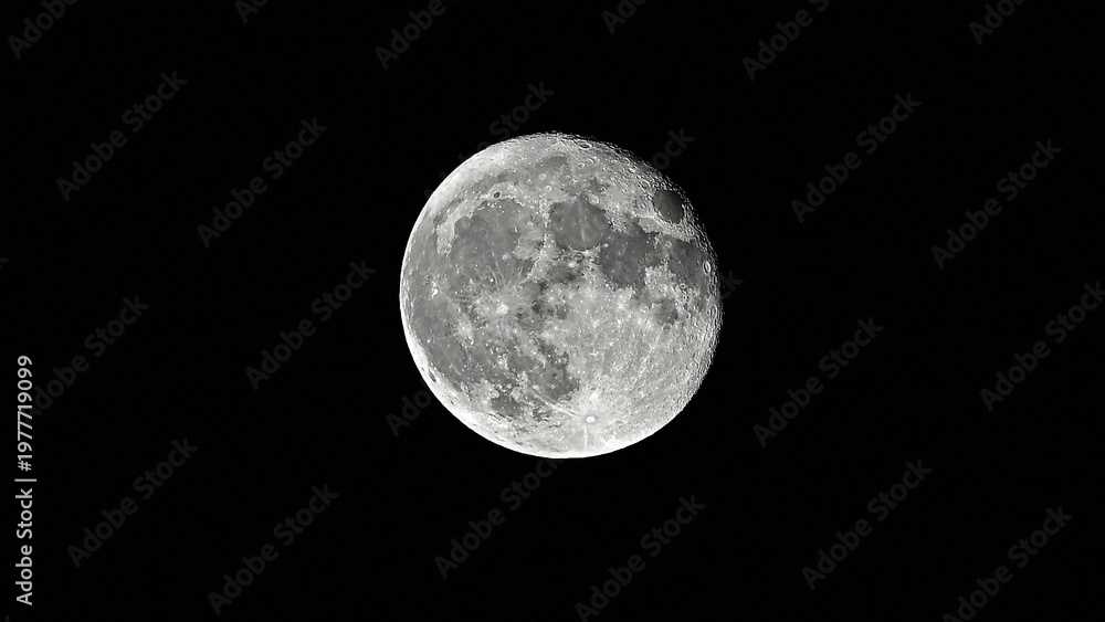 Fototapeta premium Spring Moon in the night sky.