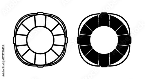 Vector illustration of lifebuoy icons set, vector illustration of life rings on a transparent background