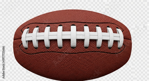 American Football Ball Close-up, Sports Equipment, Game Object, Leather Texture