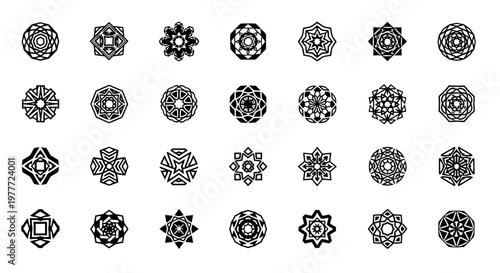 Collection of various mandala designs.