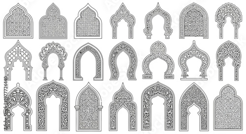 Intricate Islamic Archways Collection: Ornate Architectural Designs