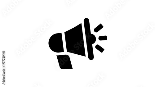 Mega phone icon for communication in vector design and digital use