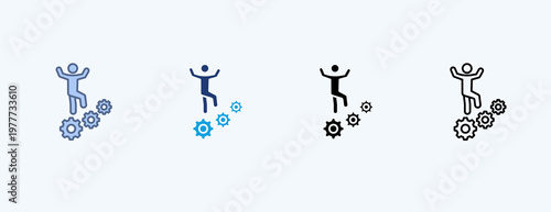 Career Development Multiple Icon Illustration Vector