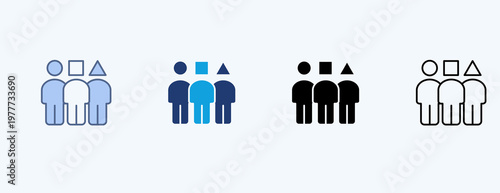 Workforce Diversity Multiple Icon Illustration Vector