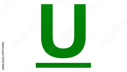 Green Underline Text Formatting Vector Icon Illustration, Minimalist Flat Design Symbol for Word Processing, Typography, and Digital Editing Interface, Scalable AI-Generated Graphic Element