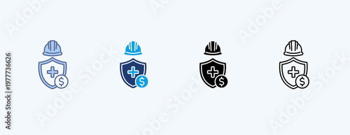 Medical Expense Multiple Icon Illustration Vector