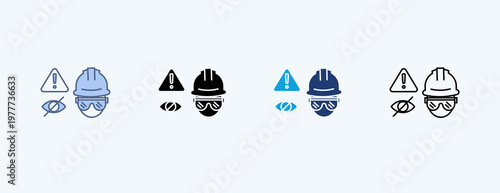 Blind Vision Multiple Icon Illustration Vector