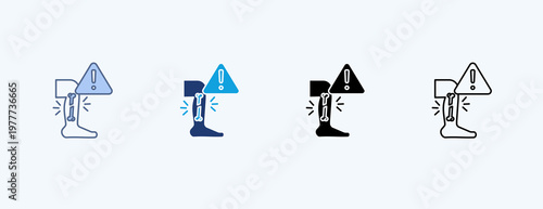 Bone Fracture Multiple Icon Illustration Vector