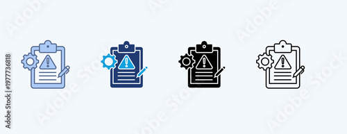 Accident Report Multiple Icon Illustration Vector