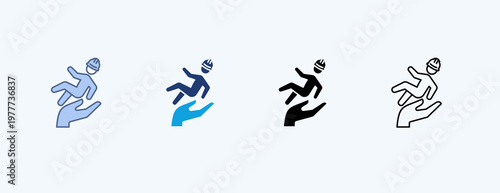 Injury Prevention Multiple Icon Illustration Vector