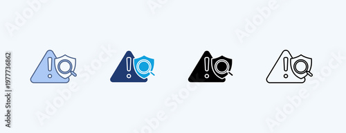 Hazard  Multiple Icon Illustration Vector