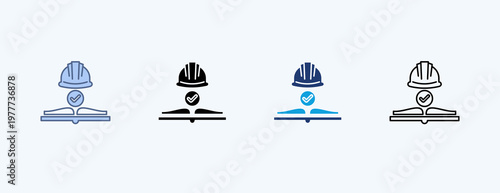 Safety Procedure Multiple Icon Illustration Vector