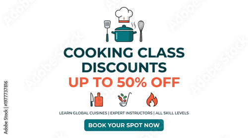 Cooking Class Discounts Advertisement