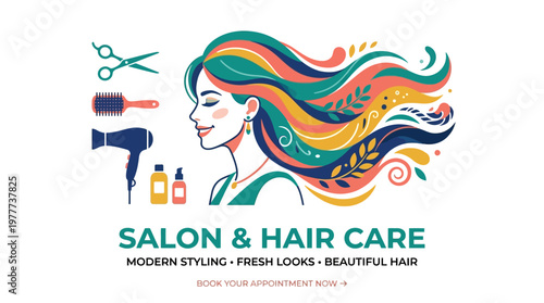Salon and Hair Care Logo Design