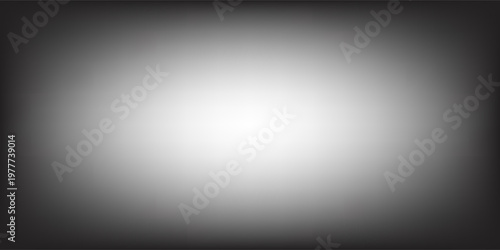 Dark radial fading vignette effect background. Black round blurred gradient wallpaper. Transparent frame backdrop for studio shot, photo template, poster template. Vector vanishing border cadre