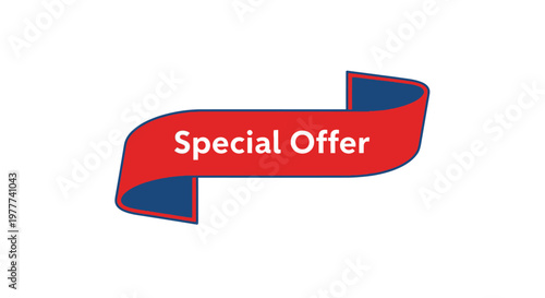 Red Special Offer Ribbon Banner.