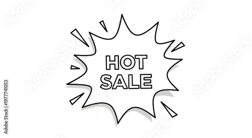 Hot sale promotional comic speech bubble.