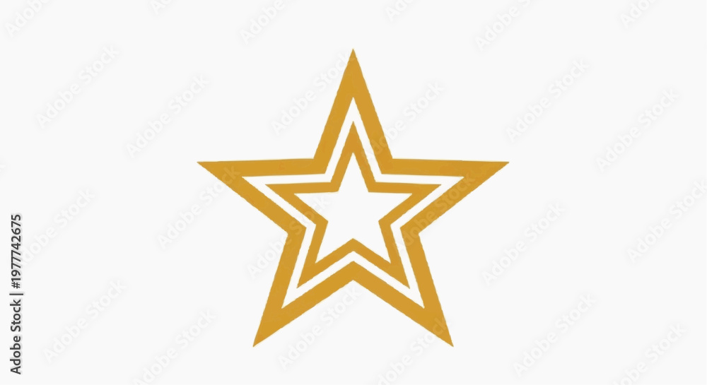 Fototapeta premium A simple golden star on display, showcasing its symmetrical design and brilliance