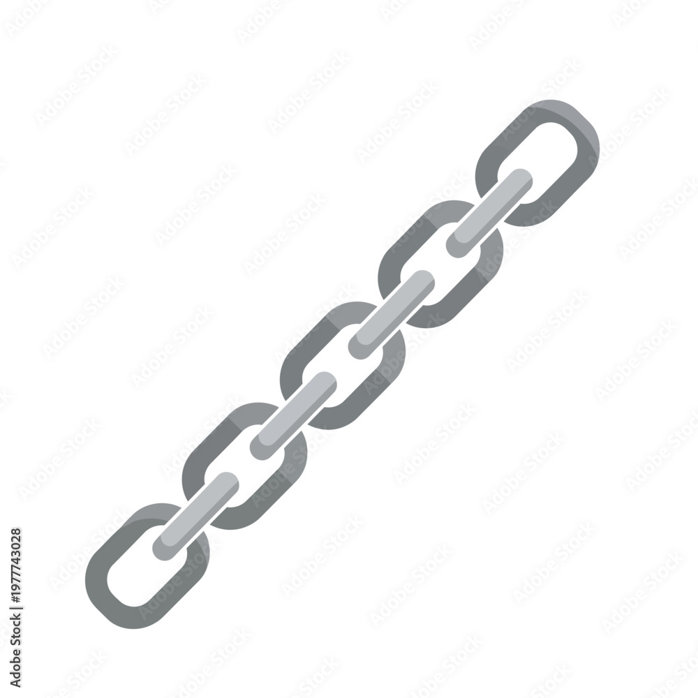 Fototapeta premium A strong, durable metal chain, symbolizing connection, strength, and industrial applications for security and heavy lifting