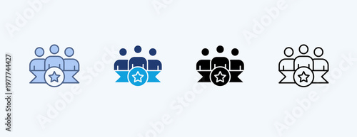Professional Team Outline Icon