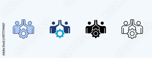 Teamwork Concept Outline Icon