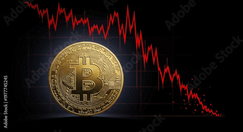 Bitcoin price crash graph, cryptocurrency market decline, financial crisis, economic recession