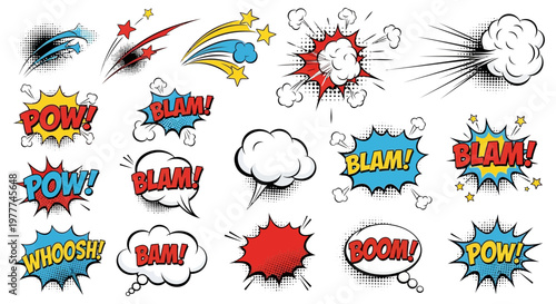 Comic Book Sound Effects: Pow, Bam, Boom, Whoosh, Blam, Bar! Explosions and Action Words