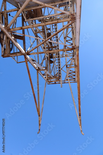 Old structure and sky at Grand Canyon National park , vertical