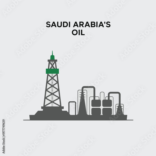 Saudi Oil Industry Icon