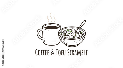 Breakfast Coffee And Tofu Scramble