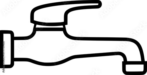 Faucet - vector icon.
