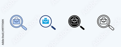 Job Opportunities Multiple Icon Illustration Vector