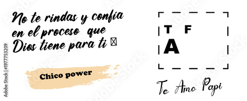 Inspirational Spanish quote mug wrap with photo placeholder