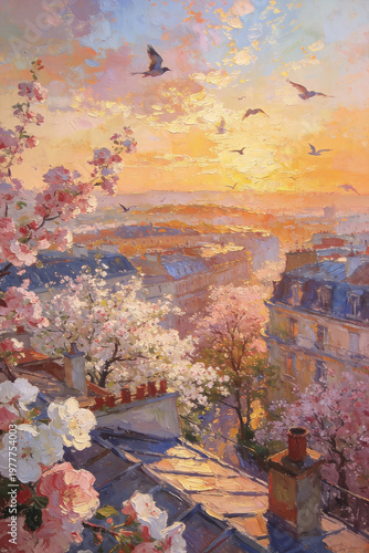 Impressionist City Landscape