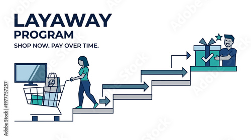 Layaway Program Concept Shop Now Pay Over Time