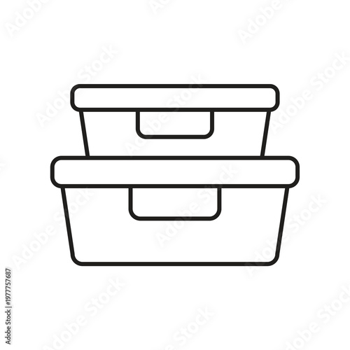 Double Lunch Box Food Container Icon,Dual Lunch Box Storage Icon,Lunch Box Set Icon..eps