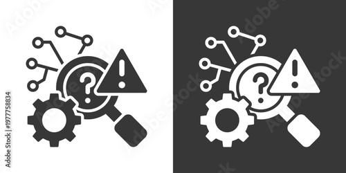 Root Cause Icon Set Vector Collection Isolated In Black And White