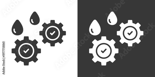 Lubrication Icon Set Vector Collection Isolated In Black And White