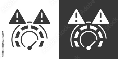 Risk Level Icon Set Vector Collection Isolated In Black And White