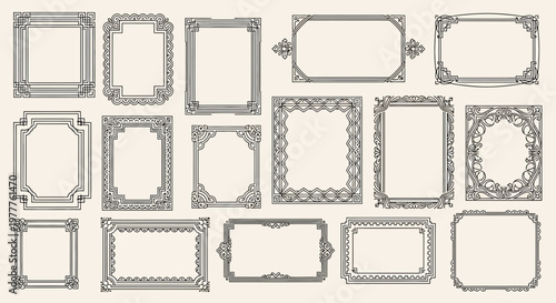 Ornate Vintage Frames Collection: Decorative Borders for Design Projects