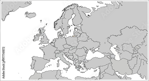 Blank Europe Map Outline Political Borders - Political Map of Europe