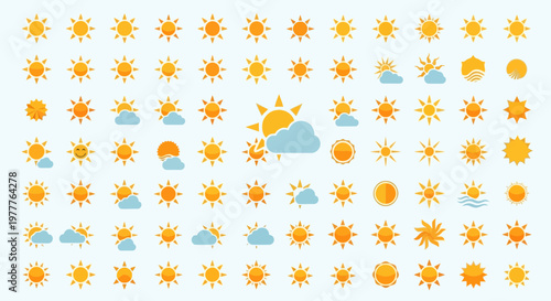 Weather Icons Collection: Sun, Clouds, Rain, Snow, Forecast Symbols