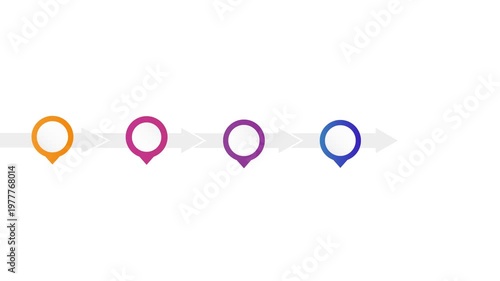 Animated Horizontal Timeline Infographic with Five Steps for Business Presentations