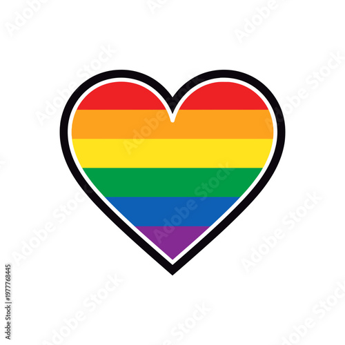 Free Download A colorful rainbow heart, a symbol of LGBTQ+ pride. The heart is filled with rainbow colors, representing the diversity and unity of the community - GFXLoad