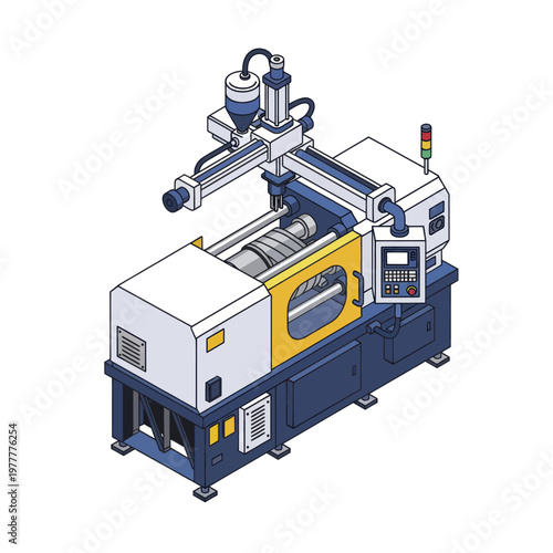 Industrial Injection Molding Machine for Plastic Production.