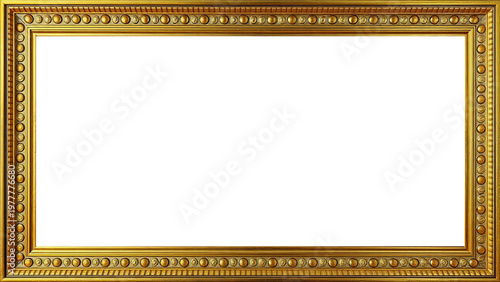 Marco Dorado Antiguo Premium Diseño Ornamental Metálico | Para Enmarcar Fotografía, Obra de Arte, Certificado, Diploma, Invitaciones, Bodas, etc.