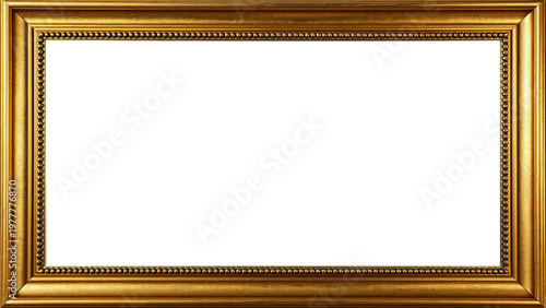 Marco Dorado Antiguo Premium Diseño Ornamental Metálico | Para Enmarcar Fotografía, Obra de Arte, Certificado, Diploma, Invitaciones, Bodas, etc.