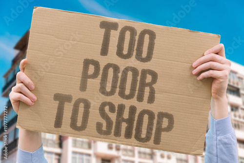 Canvas Print "Too Poor To Shop" A growing number of households report skipping grocery trips entirely because they cannot afford what is inside