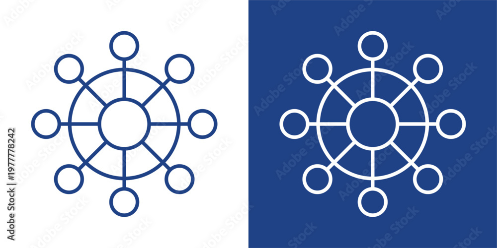 Φωτογραφία Kubernetes Cluster Blue And White Icon Style Collection